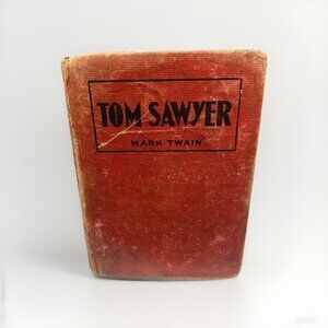 Antique Tom Sawyer by Mark Twain c.1910s McLoughlin Bros Illustrated Hardcover